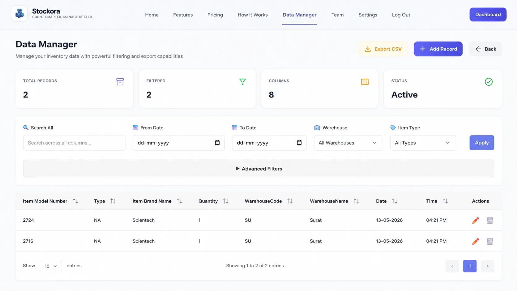 Live Data Dashboard preview